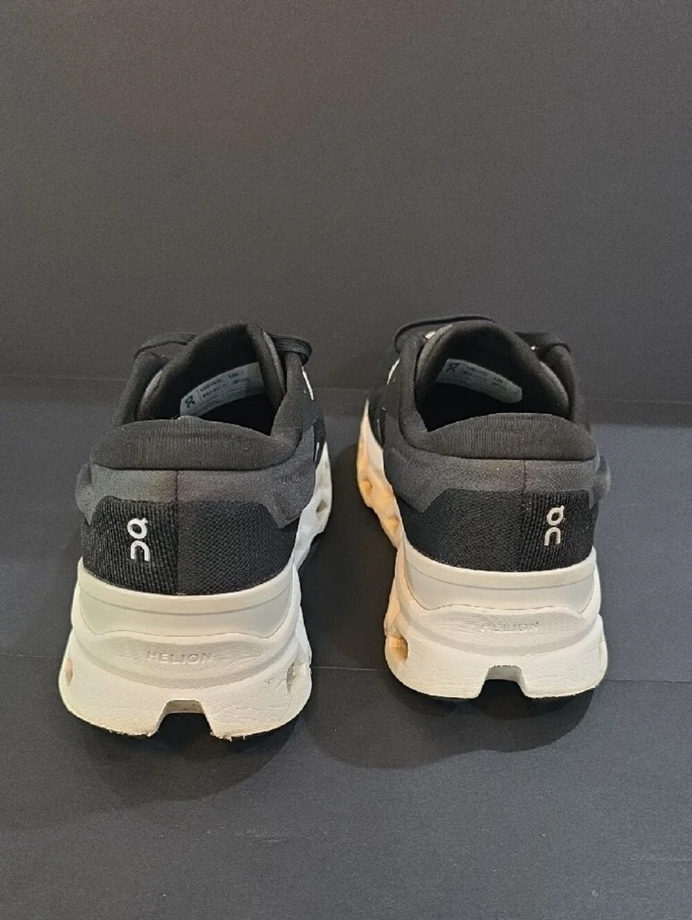 On Running CloudStratus Women's Black and Cream Athletic Sneakers Size 9
